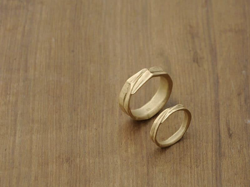 gold flax rings